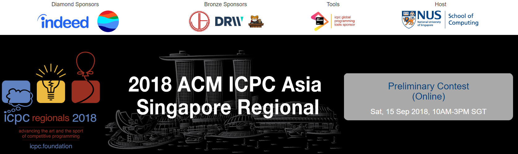 2018 Asia Singapore Preliminary Contest
